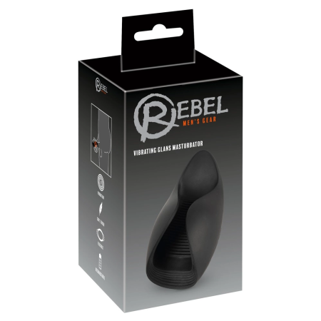 Rebel Vibrating Glans Device Flexible Silicone 10 Modes Black 13cm