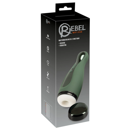 Rebel Intimate Machine 2-in-1 Suction & Vibration, Black, 25.8 cm