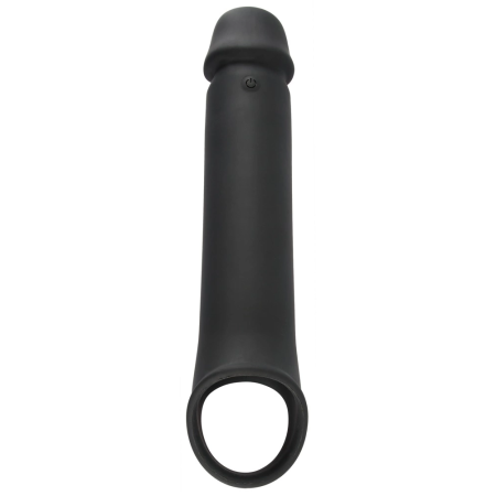 Rebel RC Intimate Extension Sleeve 8cm Vibrating Black Adjustable