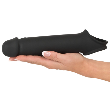 Rebel RC Intimate Extension Sleeve 8cm Vibrating Black Adjustable