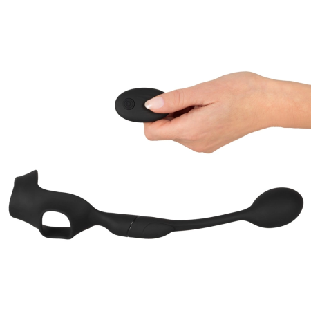 REBEL RC Silicone System - Intimate Dual Ring with Remote Plug, Black