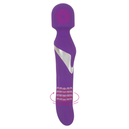 Javida Wand & Pearl Dual-Ended Vibrator Silicone 24cm USB Rechargeable