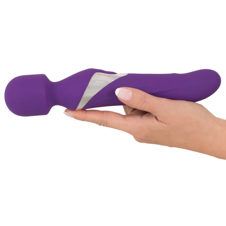 Javida Wand & Pearl Dual-Ended Vibrator Silicone 24cm USB Rechargeable