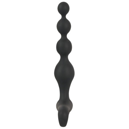 Bad Kitty BV Rechargeable Vibrating Anal Beads Silicone Black 20cm