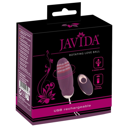 Javida RC Rotating Intimate Ball - 8 Modes, Silicone, Rechargeable, 18.5cm