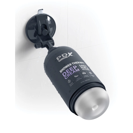 PDX Plug Shower Therapy Deep Cream Intimate Machine, Discreet Bottle, 20.7 cm