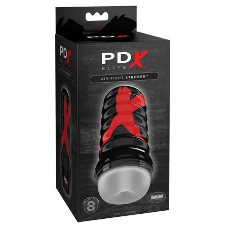 PDX Elite Air Tight Frosted Manual Intimate Device, Transparent 19.1 cm