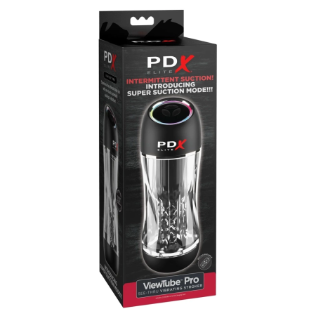 PDX Elite ViewTube Pro Automatic Suction & Vibration Device, Transparent