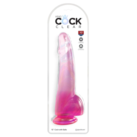 King Cock Clear Model 10" Pink Intimate Machine with Suction Base