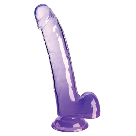 King Cock Clear 9" Intimate Machine with Base, Purple, TPE, 24.8 cm