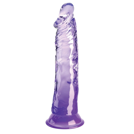 King Cock Clear 8" Intimate Machine Purple TPE Suction Base 21.8 cm