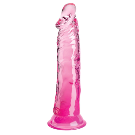 King Cock Clear Model 8 Transparent Pink - Flexible TPE System 21.8cm