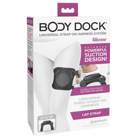 Pipedream Body Dock Lap Strap Adjustable Intimate System Black
