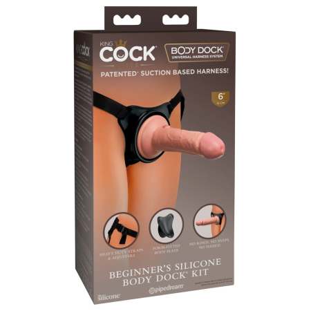 King Cock Elite Body Dock Beginner Kit - Adjustable Silicone System 17.8cm