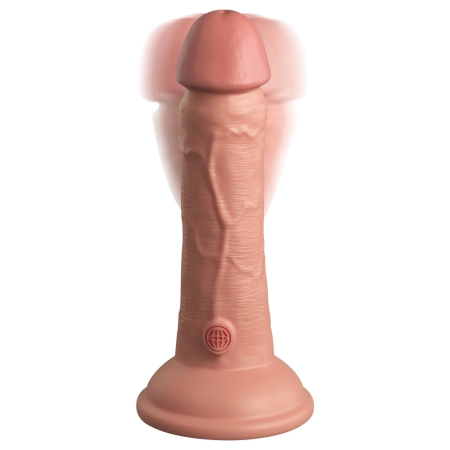 King Cock Elite KCE 6 DD Vibrating Intimate Machine, Silicone, Light, 17.8 cm