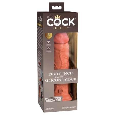 King Cock Elite KCE 8 Dual Density Silicone Model Tan 22 cm