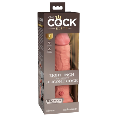 King Cock Elite KCE 8 Dual Density Light Anatomical Model Silicone 22cm
