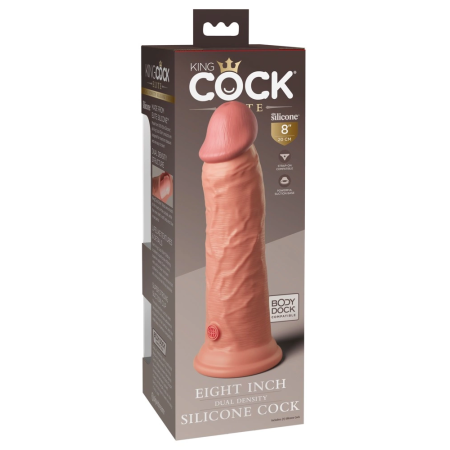 King Cock Elite KCE 8 Dual Density Light Anatomical Model Silicone 22cm