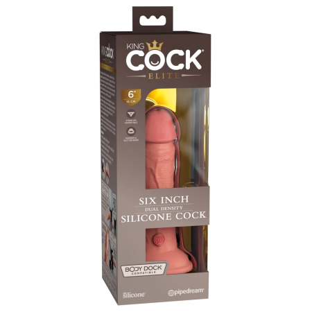 King Cock Elite KCE 6 Dual Density Silicone Model Light 17.8 cm