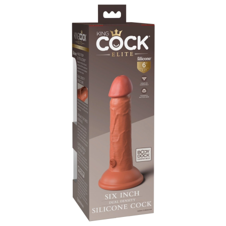 King Cock Elite KCE 6 Tan Dual Density Intimate Machine Silicone 18cm