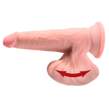 King Cock Plus 7” 3D Fanta Flesh Model with Swinging Anatomical Base, Beige