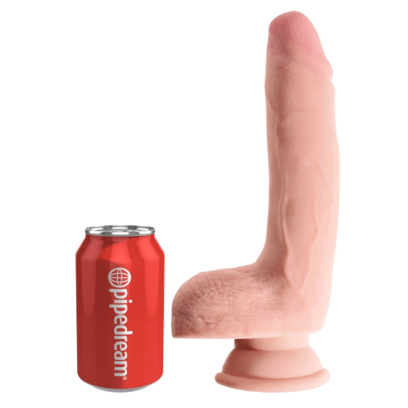 King Cock Plus 9" Intimate Device with Flexible Core, Suction Base, TPE