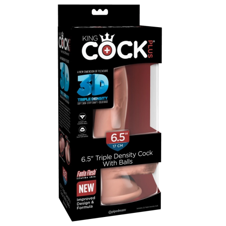 King Cock Plus 6.5 TDC Light Triple Density Model with Balls, 20.3 cm