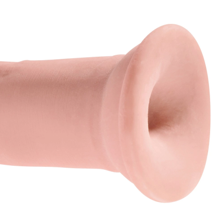 King Cock Plus 9" Triple Density Model with Suction Cup, Beige, 26.7 cm