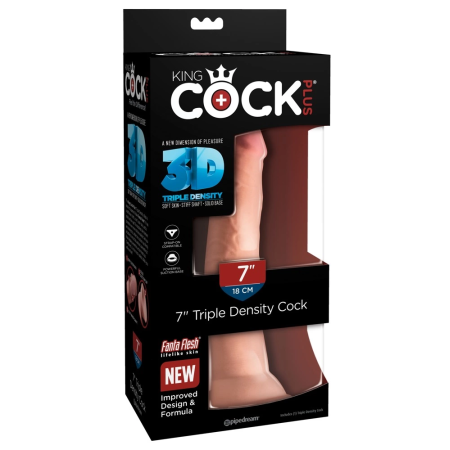 King Cock Plus KCP 7 Intimate Model Triple Density 21cm Beige