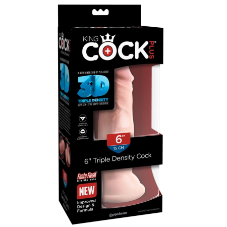 King Cock Plus KCP 6 Triple Density Model with Suction Cup 18.4 cm