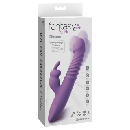Fifty Shades of Her Thrusting Silicone Rabbit Intimate System, 24 cm, Pink