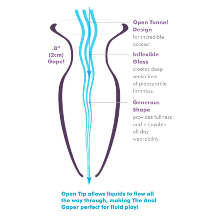 AFE Glass Tunnel Plug Beginner 9.6 cm Transparent Borosilicate