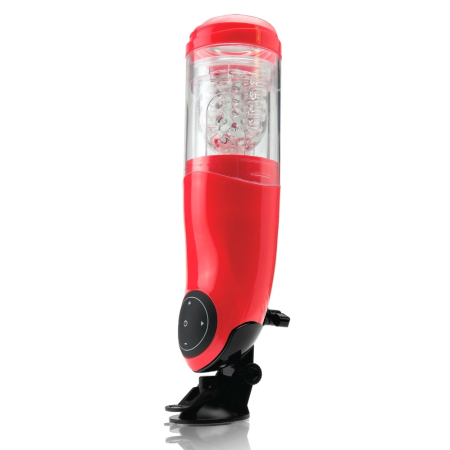 Pipedream Mega-Bator Red/Clear - Automatic Intimate Machine, 27.9 cm