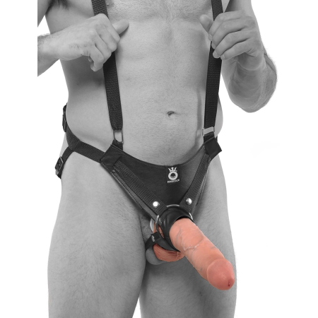 King Cock KC10 Hollow Adjustable Harness System Black 20 cm