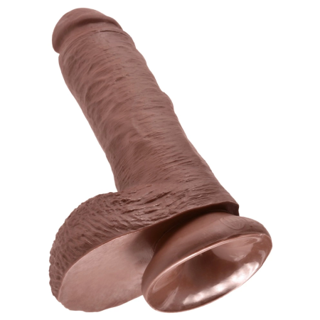 Pipedream King Cock 8" Model with Suction Cup & Detailed Texture, Brown