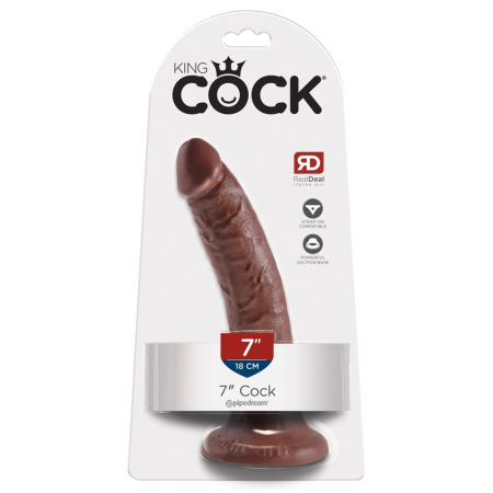 Pipedream King Cock 7" Model Brown with Suction Cup, 20.5 cm