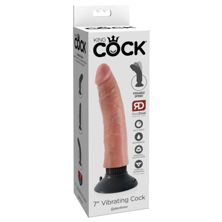 Kink by Doc Johnson 7" Vibrating Model with Bendable Shaft, Suction Cup