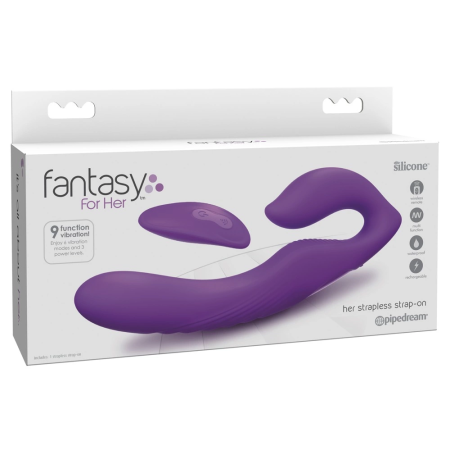 FFH Her Ultimate Strapless Dual System Vibrator, 9 Modes, Silicone, Purple