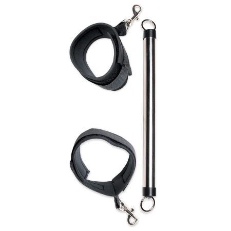 Fetish Fantasy Series FFSLE Adjustable Padded Spreader Bar Black/Silver 37cm