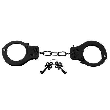 FFS Metal Handcuffs Black - Adjustable Bonding Model, Secure Lock System