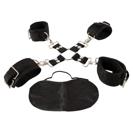 Fetish Fantasy Series Heavy-Duty Adjustable Hogtie Set, Black, Polyamide
