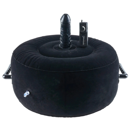 FFS Inflatable Hot Seat Black - Vibrating Intimate Machine, Velvet Cover