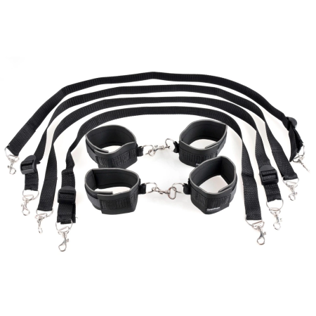 FFS Cuff & Tether Set Black - Adjustable Restraint System