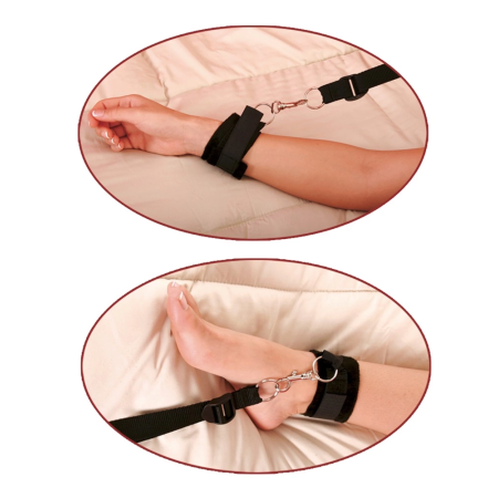 FFS Bed Bindings Restraint Kit - Adjustable Full-Body System Black