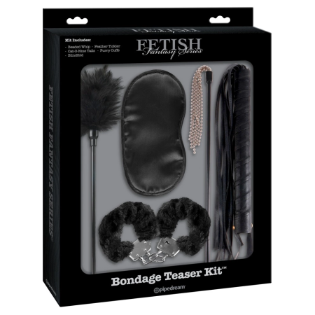 FFSLE Bondage Teaser Kit Black - 5-Piece Sensory Play Set