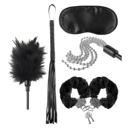 FFSLE Bondage Teaser Kit Black - 5-Piece Sensory Play Set