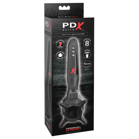 Pipedream PDX Elite Roto-Sucker Vibrating Glans Stimulator 26cm Black