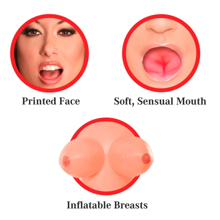 Pipedream Brook Le Hook Life-Size Inflatable Figure, Brunette, PVC/TPR