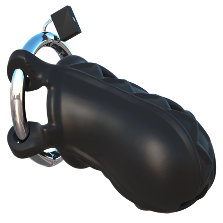 FCR Extreme Silicone Chastity System Adjustable 9.5cm Black