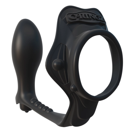 FCR Rock Hard Dual Function Silicone Intimate System Black 4 cm